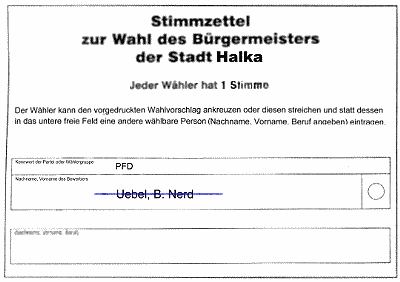 Gültige NEIN-Stimme bei Einzelbewerber